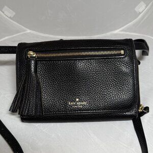 Kate Spade New York Chester Street Avie Black Leather Crossbody